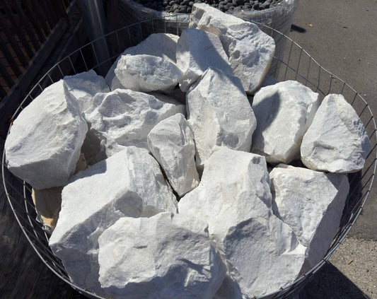 SNOW WHITE MARBLE ROCKS (per pallet)